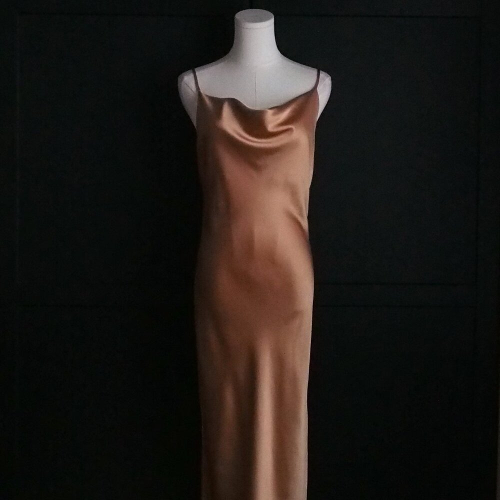 Princess Polly | Satin Slip Dress w Cowl Neck